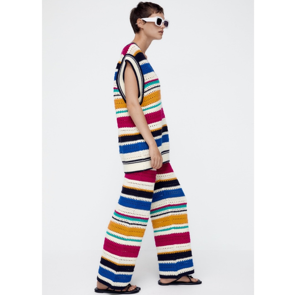 Zara Multicolor Striped Knit Set - Picture 8 of 14